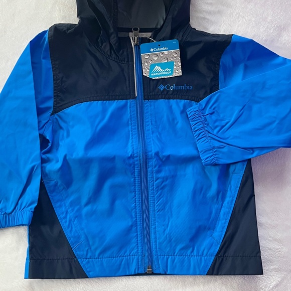 Columbia Two-Tone Blue Hooded Jacket boy’s 3T - Picture 3 of 6